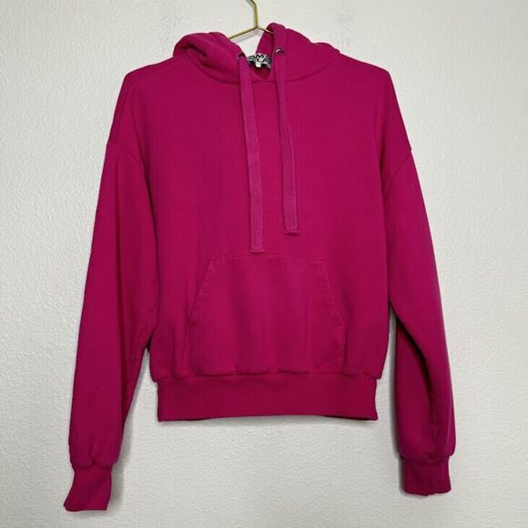 Pam & Gela Sweatshirt Petite Small Hoodie Pullover Pink Sweater Fleece Revolve - Picture 1 of 11